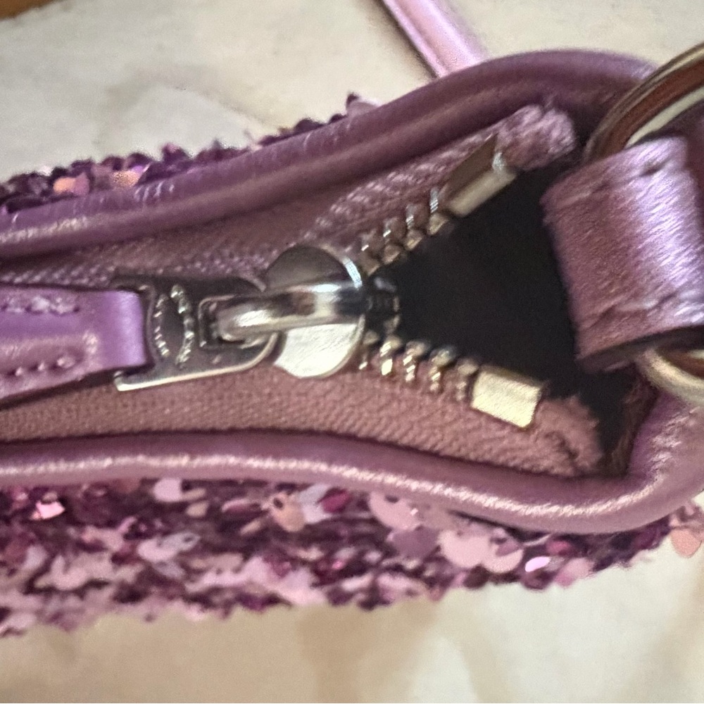 NWOT Coach Sequin Shoulder & Crossbody Bag- Pink/Lavender Sparle - Picture 8 of 14